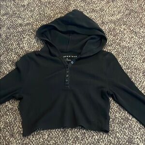 Hooded Waffle Knit Shirt